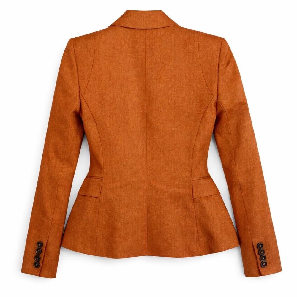 Veronica Beard Miller Dickey Blazer Linen Terracotta Women 4 Modern Classic - Picture 4 of 6